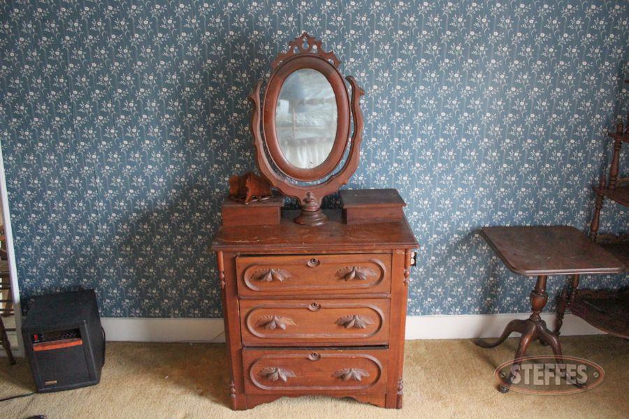 Victorian Dresser with Oval Mirror